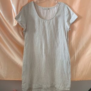Soft Surroundings Linen Dress Beige w/ Pockets